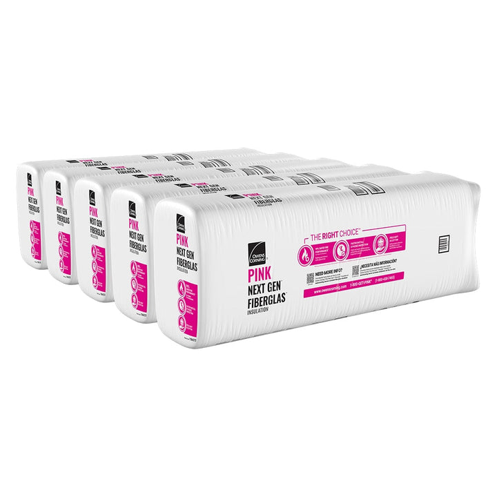 Owens Corning R-11 Kraft Faced Fiberglass Insulation Batts, 3.5 in x 15 in x 93 in (5 Bags)