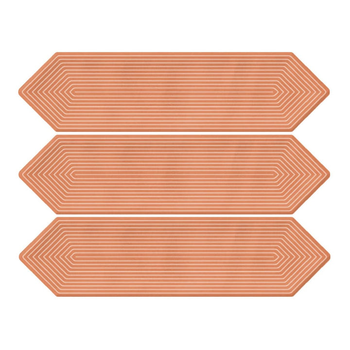 Giorbello Decor Coral 3-in x 12-in Glazed Ceramic Wave Subway Floor and Wall Tile (5-sq. ft/ Carton)