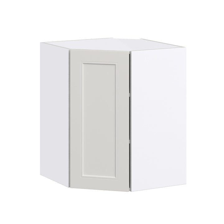 Hugo&Borg Belcourt 24-in W x 30-in H x 14-in D Gray Painted Diagonal Corner Wall Fully Assembled Cabinet (Recessed Panel Shaker Style)