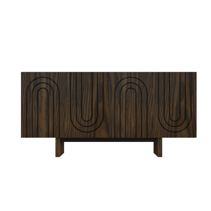 Clihome 15.75-in W x 30.71-in H Mdf Brown Freestanding Utility Storage Cabinet