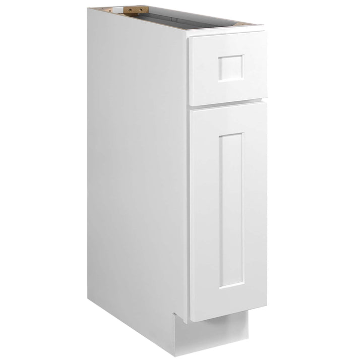Design House Brookings 9-in W x 34.5-in H x 24-in D White Maple 1-Drawer Base Ready To Assemble Plywood Cabinet (Recessed Panel Shaker Style)