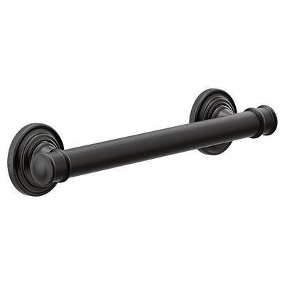 Moen Belfield 12-in Matte Black Wall Mount (ADA Compliant) Grab Bar