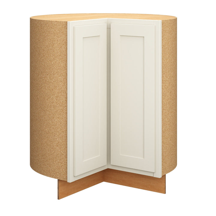 Diamond Express Jamestown 36-in W x 34.5-in H x 24-in D White Partial Overlay Lazy Susan Corner Base Fully Assembled Plywood Cabinet (Recessed Panel Shaker Style)