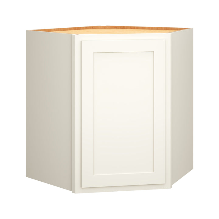 Diamond Express Jamestown 30-in W x 30-in H x 24-in D White Partial Overlay Diagonal Corner Wall Fully Assembled Plywood Cabinet (Recessed Panel Shaker Style)