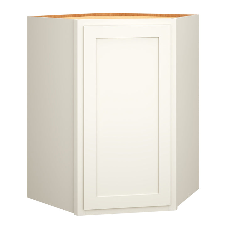 Diamond Express Jamestown 36-in W x 36-in H x 24-in D White Partial Overlay Diagonal Corner Wall Fully Assembled Plywood Cabinet (Recessed Panel Shaker Style)