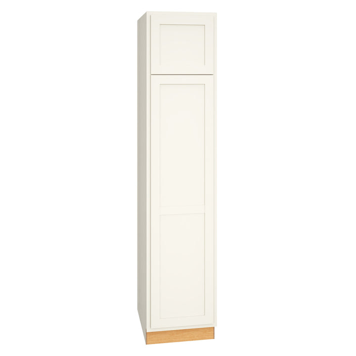 Diamond Express Jamestown 18-in W x 84-in H x 24-in D White Partial Overlay Pantry Fully Assembled Plywood Cabinet (Recessed Panel Shaker Door Style)