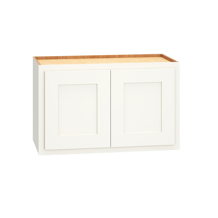 Diamond Express Jamestown 24-in W x 15-in H x 12-in D White Partial Overlay Wall Fully Assembled Plywood Cabinet (Recessed Panel Shaker Door Style)