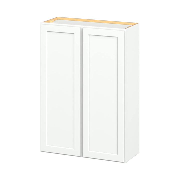 Hugo&Borg PRO Glendale 30-in W x 42-in H x 12-in D Pure White Wall Ready To Assemble Plywood Cabinet (Recessed Panel Shaker Door Style)