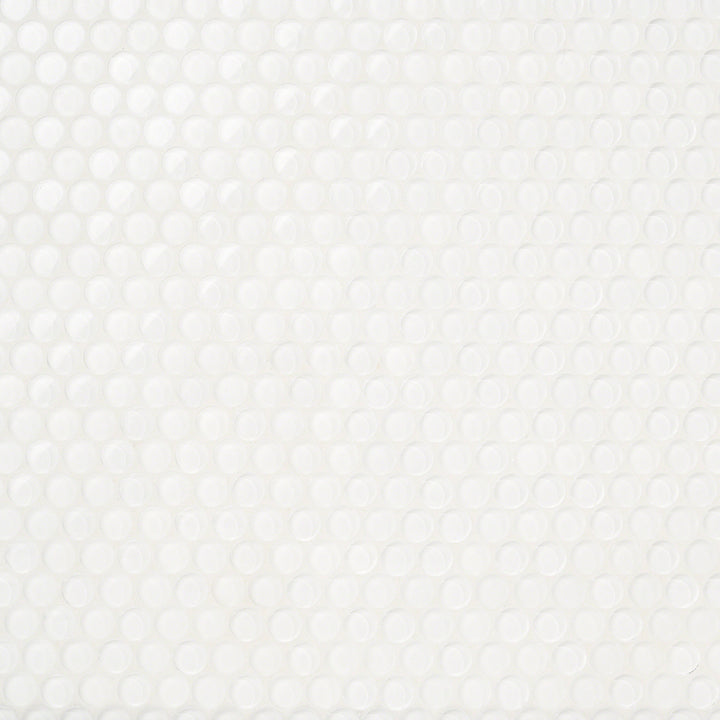 Artmore Tile Lumin White 12-in x 12-in Multi-finish Glass Penny round Mosaic Wall Tile product image