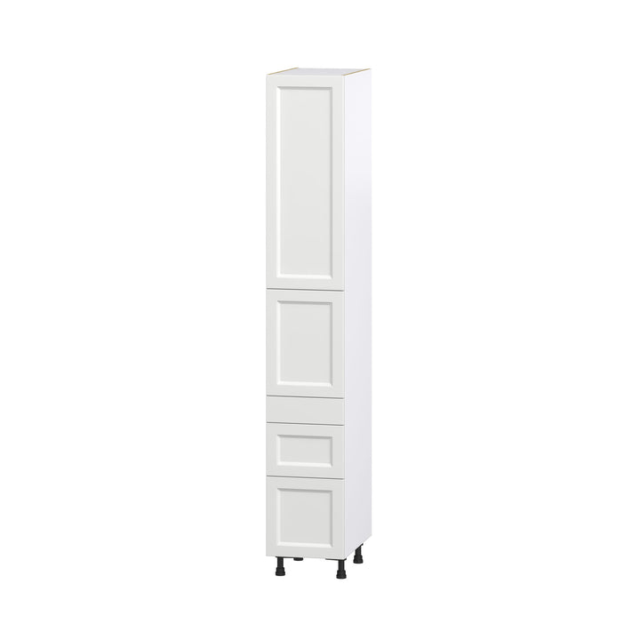 Hugo&Borg Riviera 15-in W x 94.5-in H x 24-in D Bright White 5-Drawers Pantry Fully Assembled Cabinet (Recessed Panel Shaker Style)