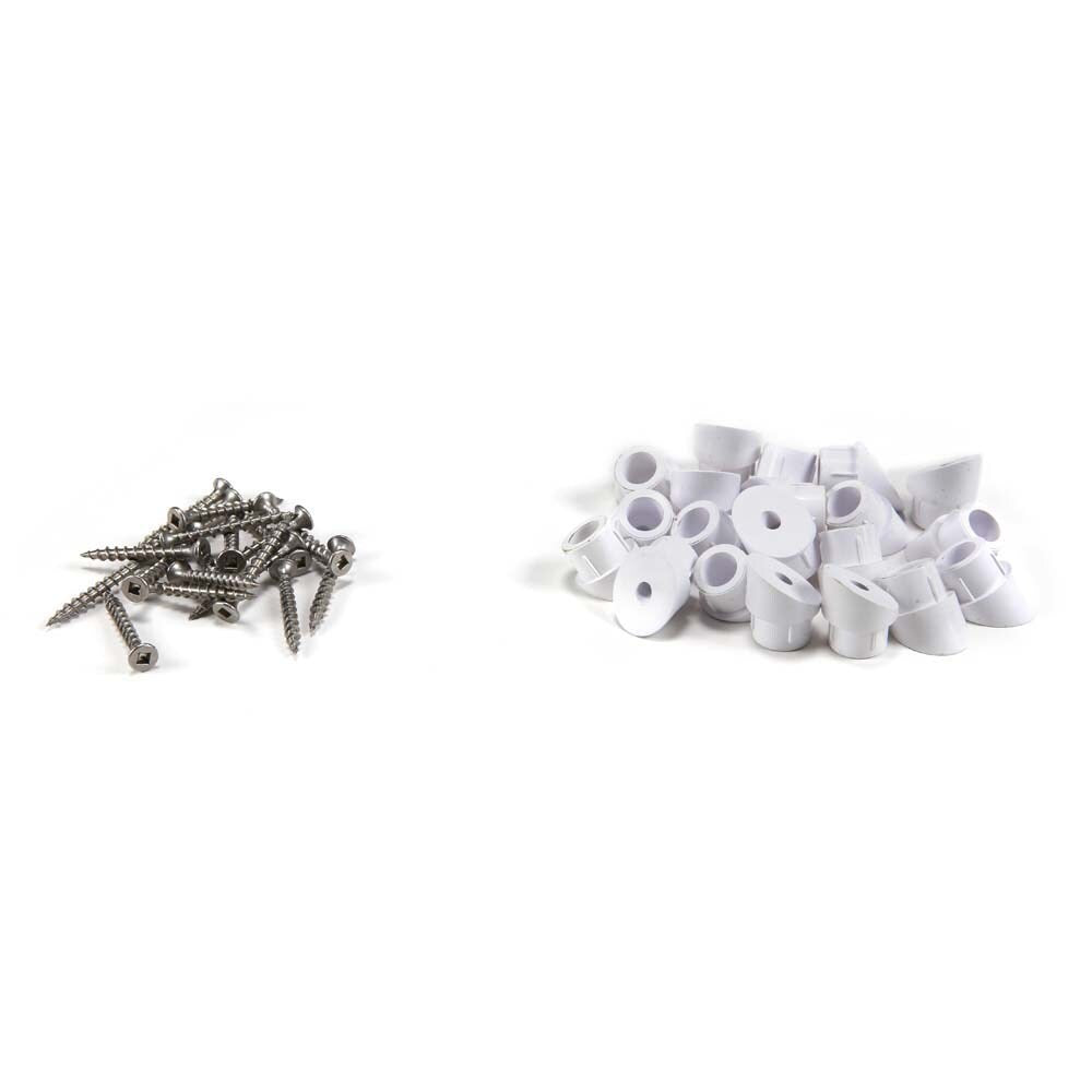 Deckorators 0.92-in x 0.76-in Classic or Colonial White Plastic Baluster Connector (20-Pack)