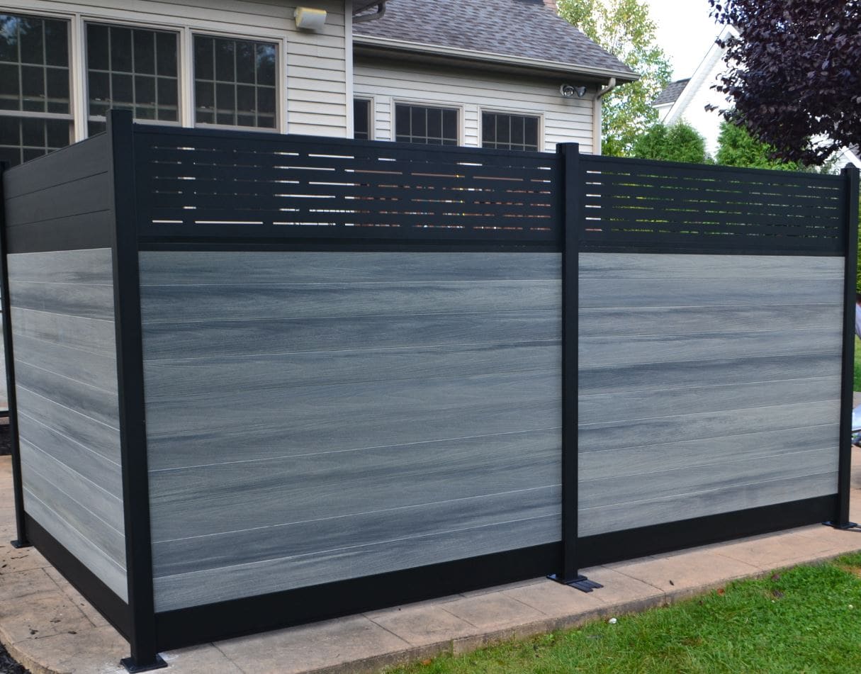 Infinity 5-in W Black Aluminum No Dig Privacy Universal Fence Gate Kit
