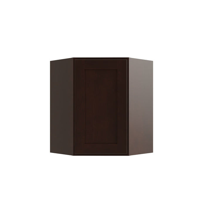 RELIABILT Parkstone 24-in W x 30-in H x 12-in D Espresso Diagonal Wall Fully Assembled Plywood Cabinet (Shaker Door Style)