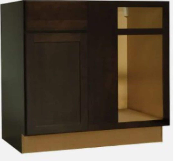RELIABILT Parkstone 27-in W x 34.5-in H x 24-in D Espresso Blind 1-Drawer Base Fully Assembled Plywood Cabinet (Flat Panel Shaker Style)