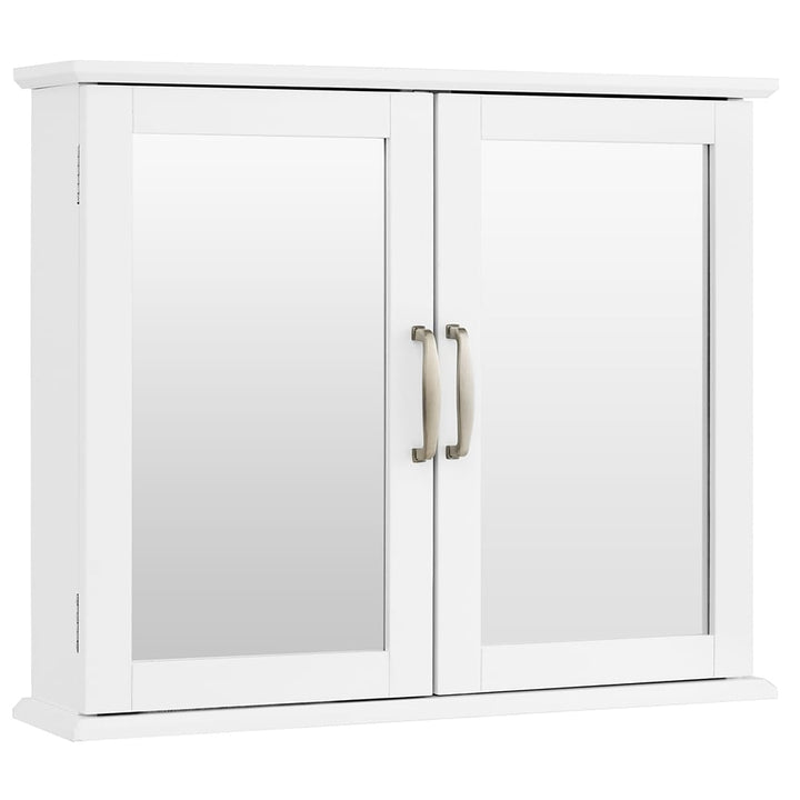 Forclover 23.5-in x 19.5-in Surface Mount White Mirrored Soft Close Medicine Cabinet