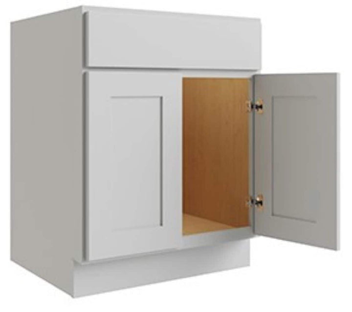 RELIABILT Parkstone 24-in W x 34.5-in H x 24-in D Grey 1-Drawer Base Fully Assembled Plywood Cabinet (Flat Panel Shaker Style)