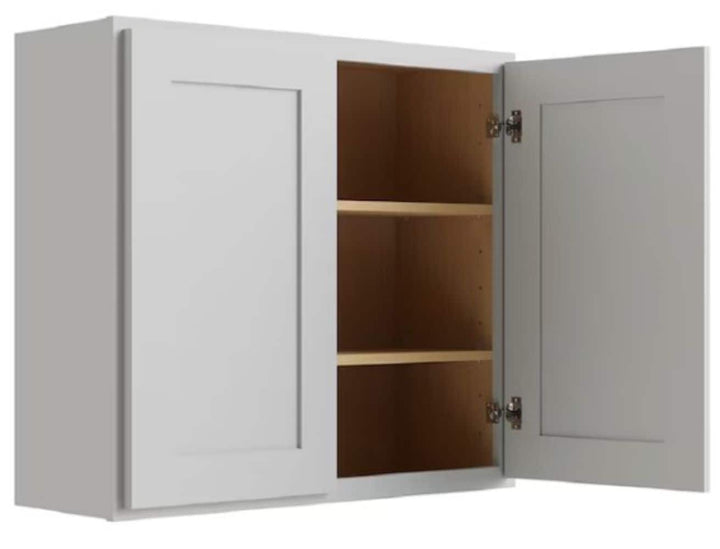 RELIABILT Parkstone 30-in W x 15-in H x 12-in D Grey Wall Fully Assembled Plywood Cabinet (Shaker Door Style)
