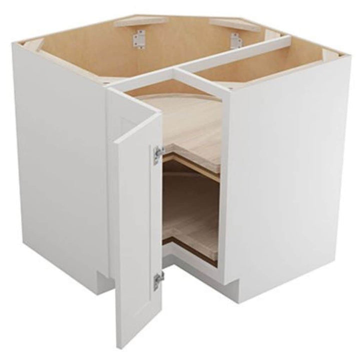 RELIABILT Parkstone 32-in W x 34.5-in H x 24-in D White Lazy Susan Corner Base Fully Assembled Plywood Cabinet (Shaker Style)