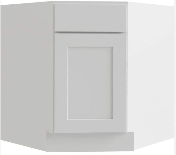 RELIABILT Parkstone 24-in W x 34.5-in H x 24-in D White Sink Base Fully Assembled Plywood Cabinet (Flat Panel Shaker Style)