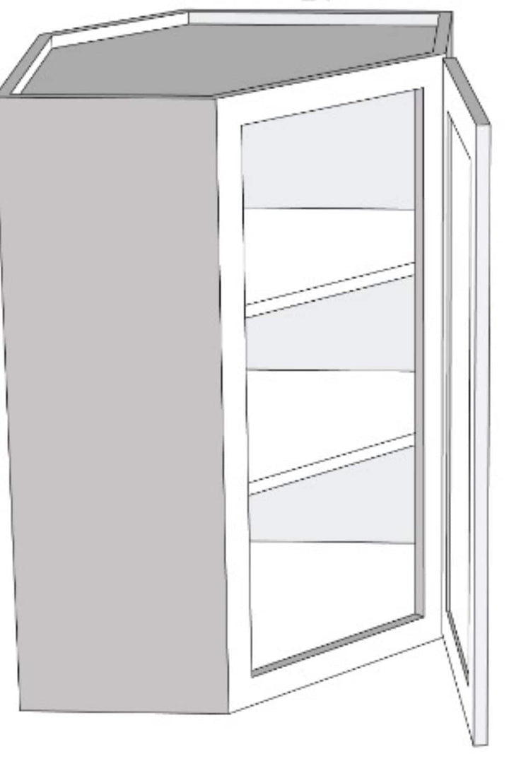 RELIABILT Parkstone 23.875-in W x 42-in H x 12-in D White Diagonal Wall Fully Assembled Plywood Cabinet (Shaker Door Style)