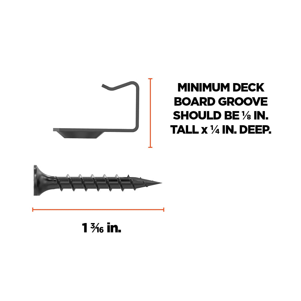 CAMO Deck in a Box 1.75-in 316 Stainless Steel Hidden Deck Fastener 500-sq ft (925-Pack)