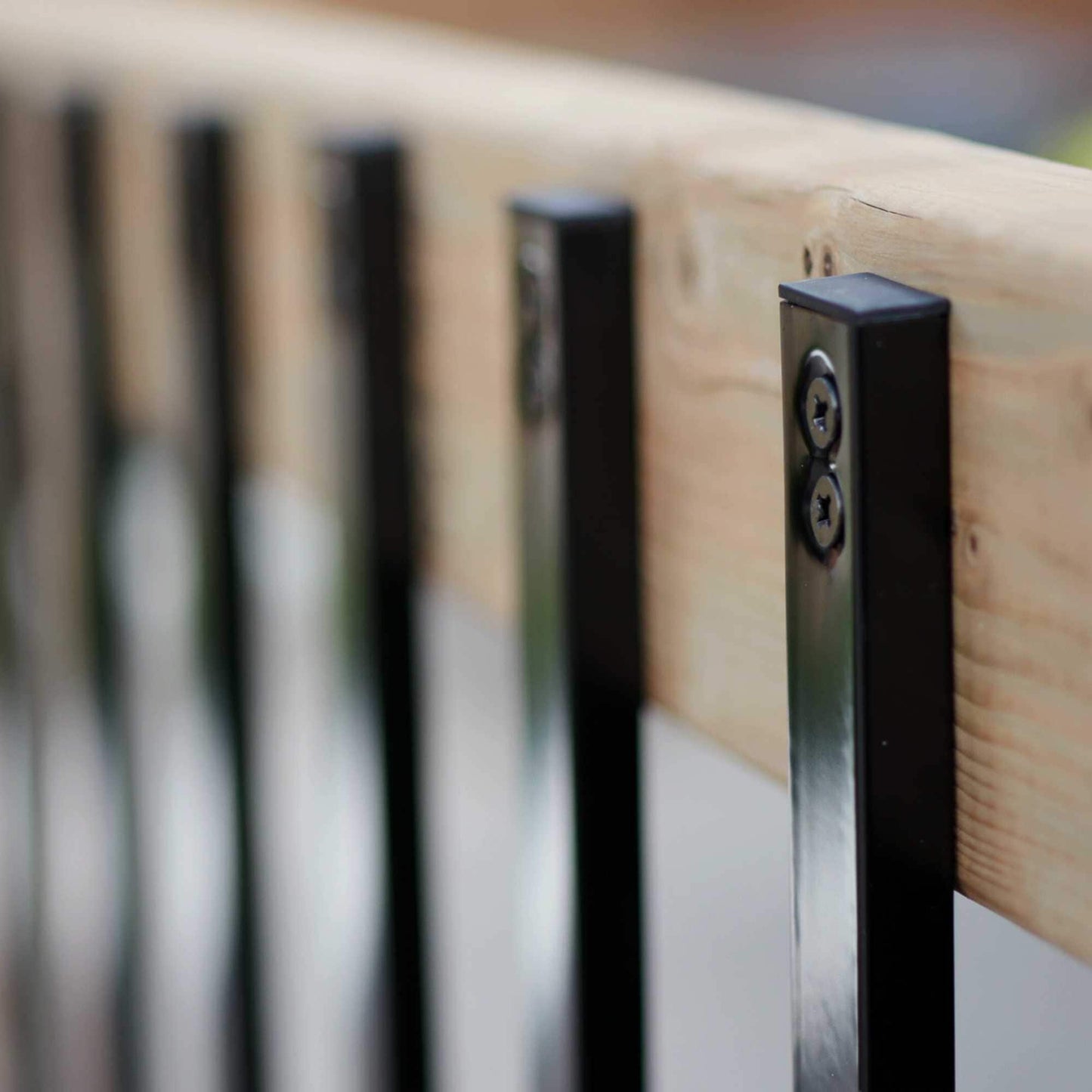Nuvo Iron 1/2-in x 1-in x 32-in Black Powder Coated Galvanized Steel Rectangular Deck Baluster