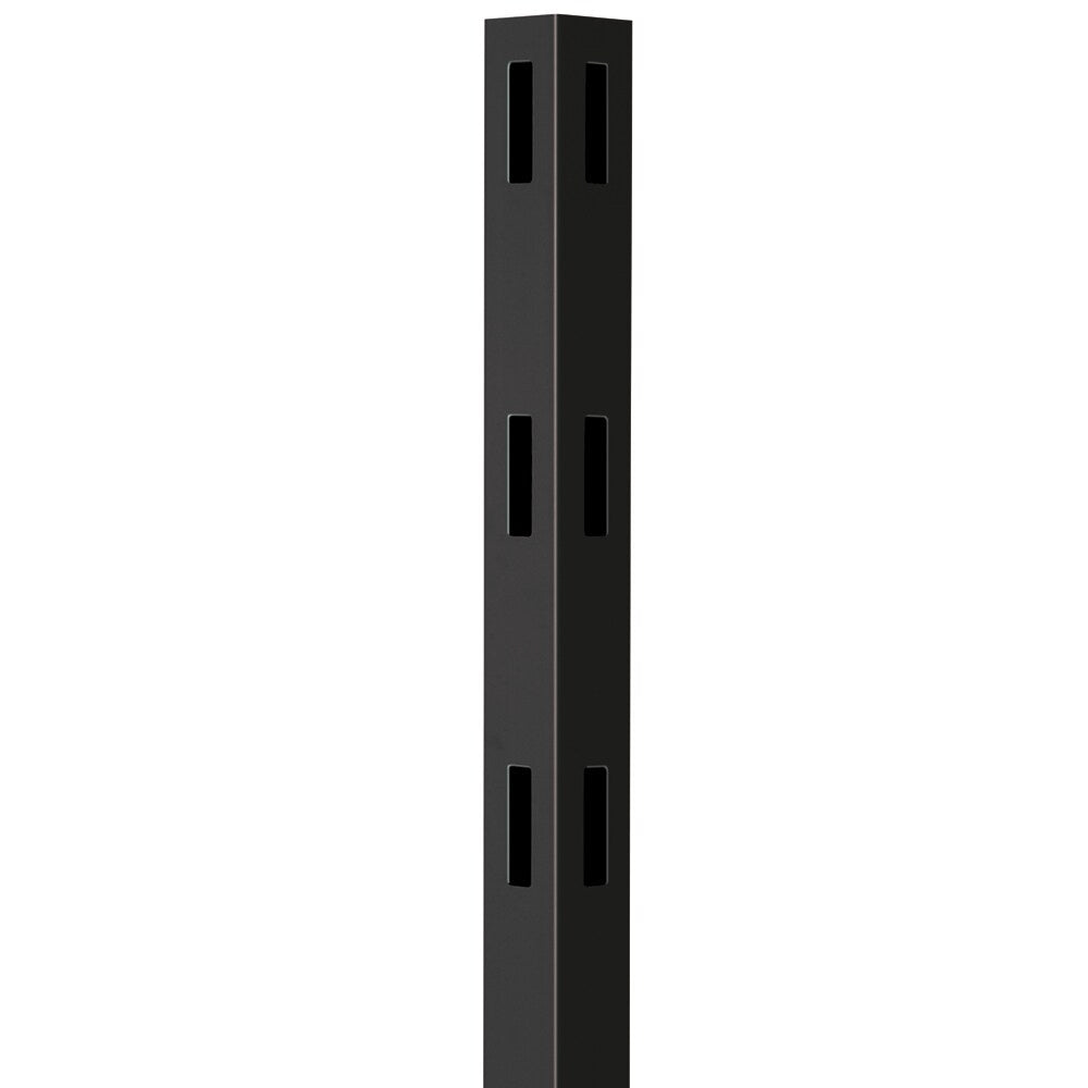 Outdoor Essentials Ranch 3-Rail 7-ft H x 5-in W Black Vinyl Flat-top Corner Fence Post (Unassembled)