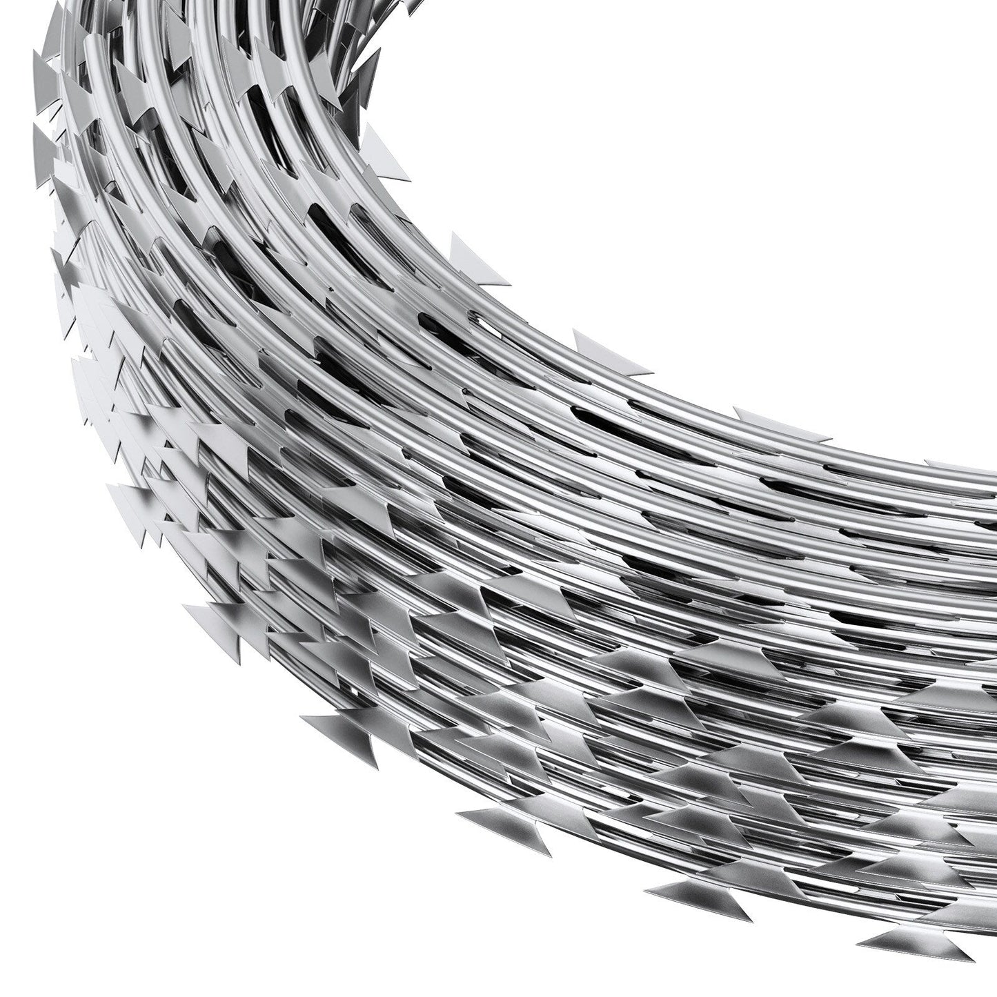 VEVOR 2-Roll Razor Wires x 1-1/2-in W Gray/Silver Galvanized Steel Round Yard Fence Rail