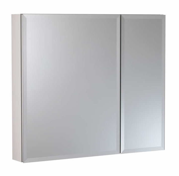 AAZJ KA 30-in x 26-in Surface/Recessed Mount Silver Mirrored Soft Close Medicine Cabinet