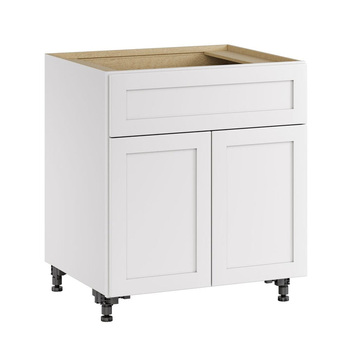 Whalen CLICK-IT Enfield 30-in W x 34.5-in H x 24-in D Classic White Birch 1-Drawer Base Ready To Assemble Plywood Cabinet (Raised Panel Shaker Style)