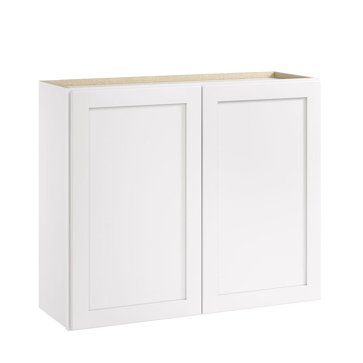 Whalen CLICK-IT Enfield 36-in W x 30-in H x 12-in D Classic White Birch Wall Ready To Assemble Plywood Cabinet (Raised Panel Shaker Door Style)