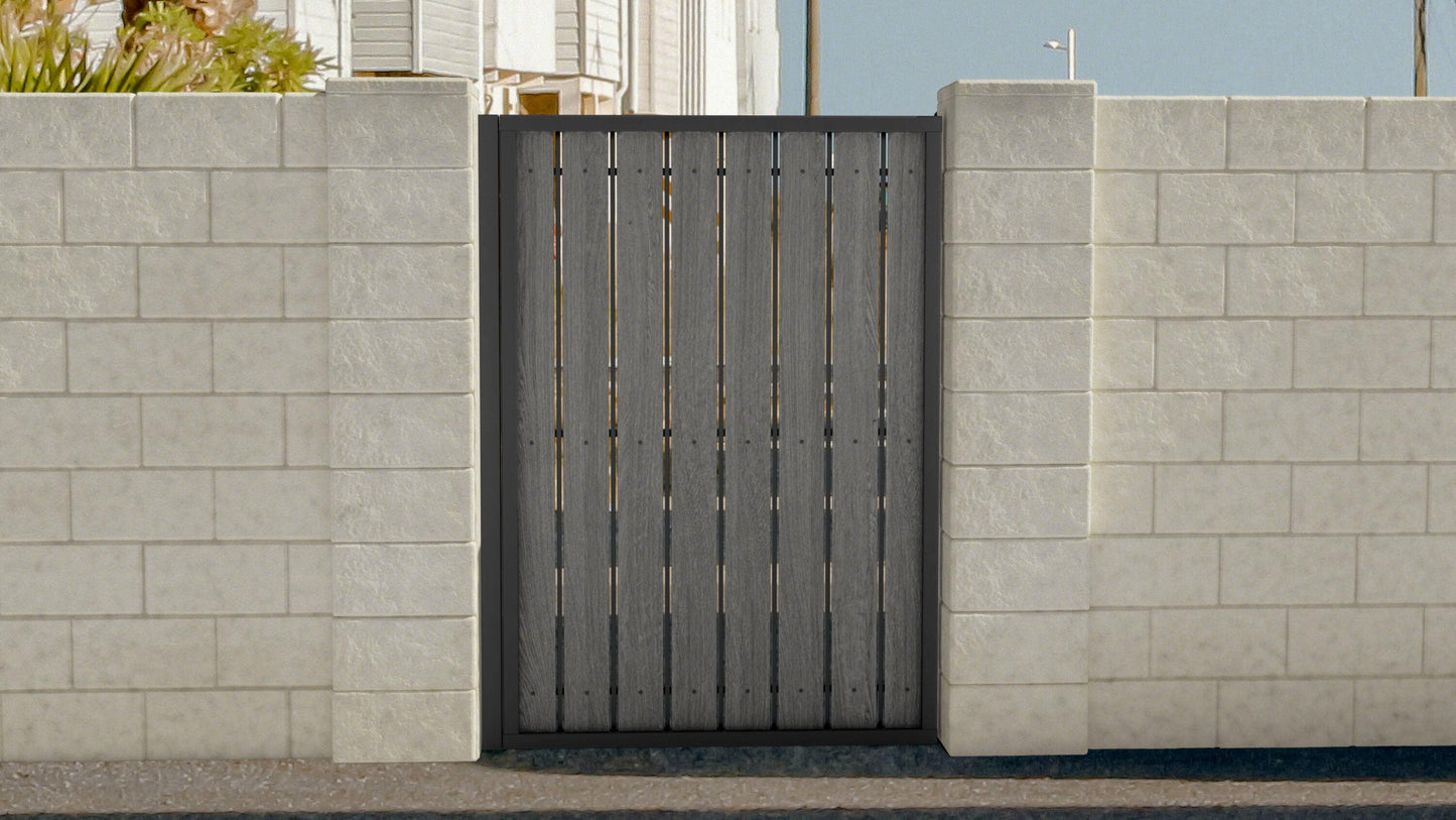Natures Composites Composite Fence and Gate Picket - Square Top - Slate Grey - 3/8in. x 3.5in. x 5 3/4ft. (10-Pack)