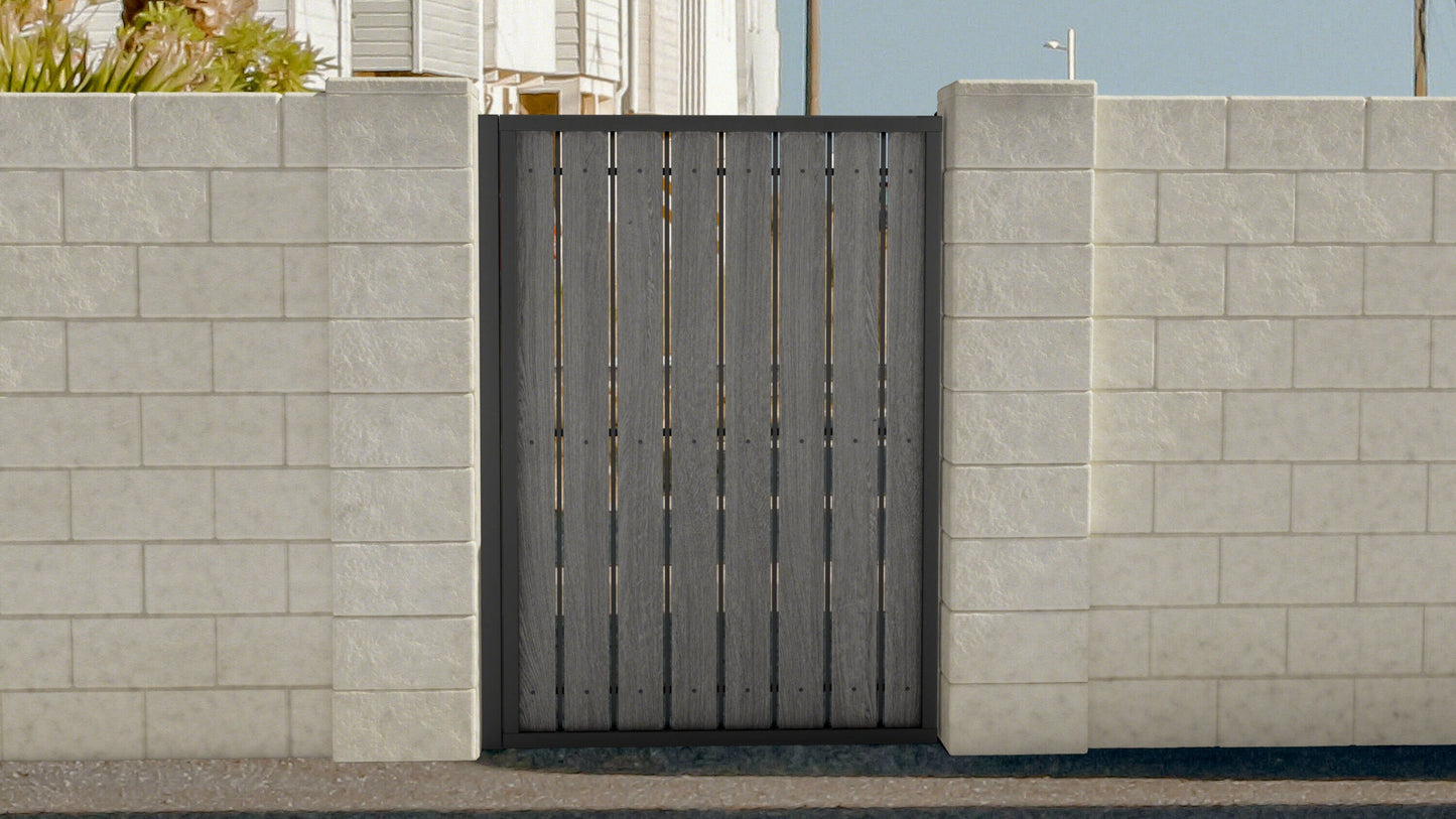 Natures Composites Composite Fence and Gate Picket - Square Top - Slate Grey - 3/8in. x 5in. x 5 3/4ft. (7-Pack)