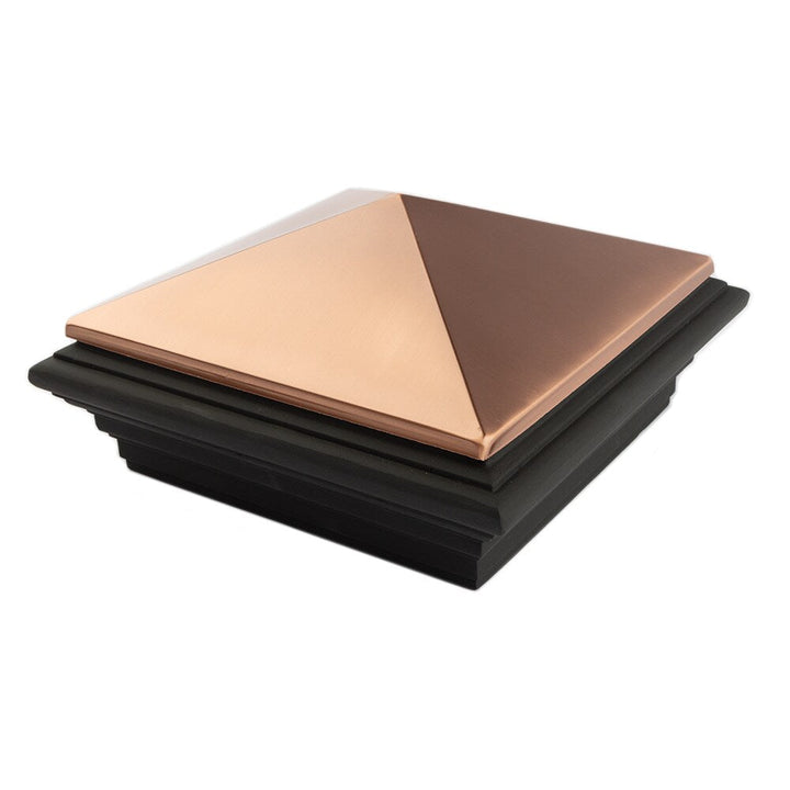 Deckorators 8-in x 8-in Copper Cast Stone Deck Post Cap