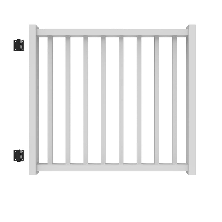 Freedom Camden 48-in L x 42-in H White Composite Deck Railing Gate (Assembly Required)