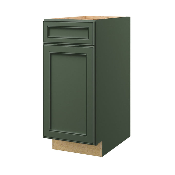 allen + roth Heathrow 15-in W x 34.5-in H x 24-in D Sage 1-Drawer Base Fully Assembled Cabinet (Recessed Panel Square Style)