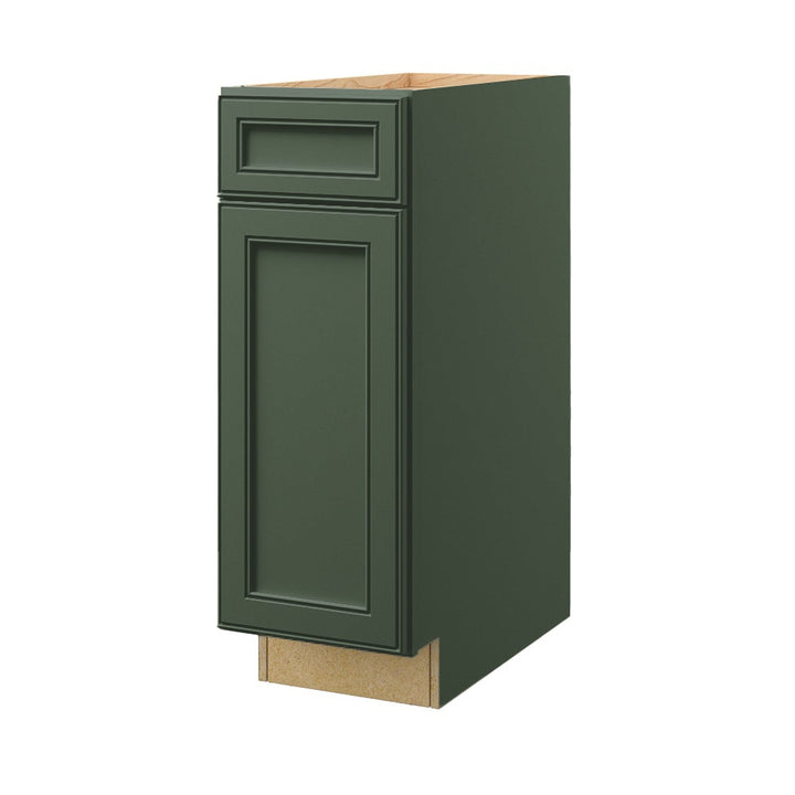 allen + roth Heathrow 12-in W x 34.5-in H x 24-in D Sage 1-Drawer Base Fully Assembled Cabinet (Recessed Panel Mitered Style)