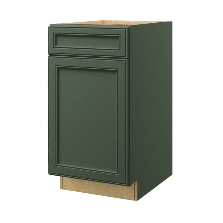 allen + roth Heathrow 18-in W x 34.5-in H x 24-in D Sage 1-Drawer Base Fully Assembled Cabinet (Recessed Panel Square Style)