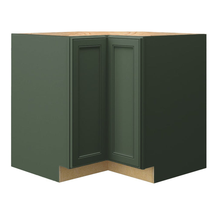 allen + roth Heathrow 36-in W x 34.5-in H x 24-in D Sage L-shaped Corner Base Fully Assembled Cabinet (Recessed Panel Square Style)