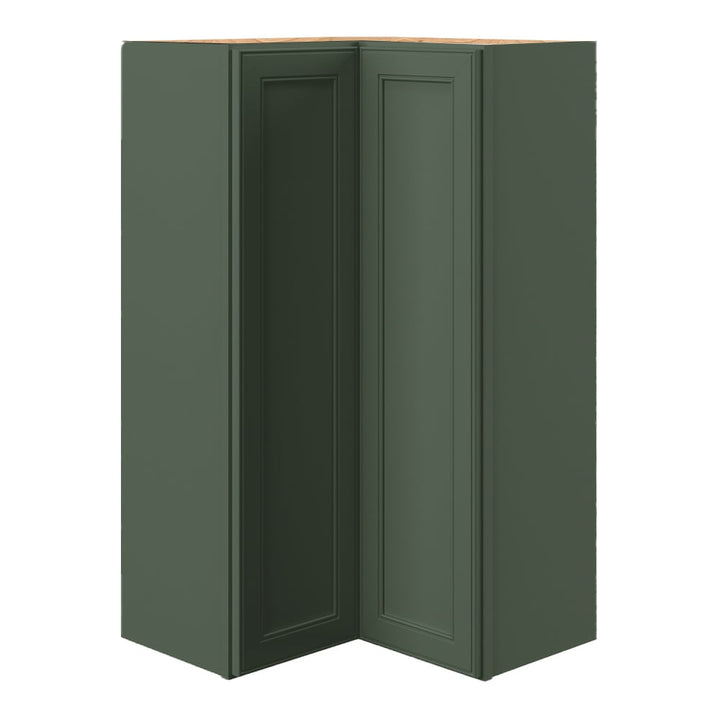 allen + roth Heathrow 24-in W x 42.125-in H x 12-in D Sage L-shaped Corner Wall Fully Assembled Cabinet (Recessed Panel Square Style)