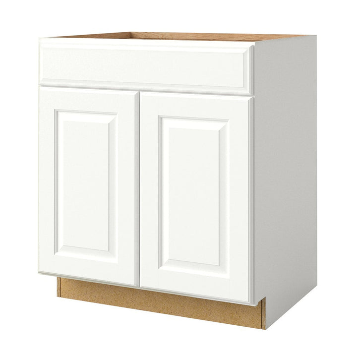 allen + roth Tilson 30-in W x 34.5-in H x 24-in D Linen 1-Drawer Base Fully Assembled Cabinet (Raised Panel Square Style)