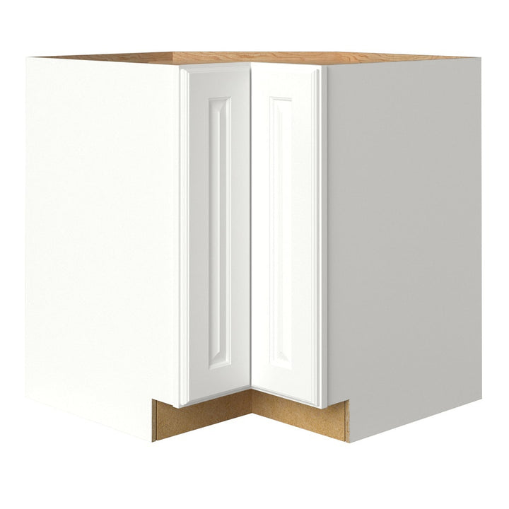 allen + roth Tilson 33-in W x 34.5-in H x 24-in D Linen L-shaped Corner Base Fully Assembled Cabinet (Raised Panel Square Style)
