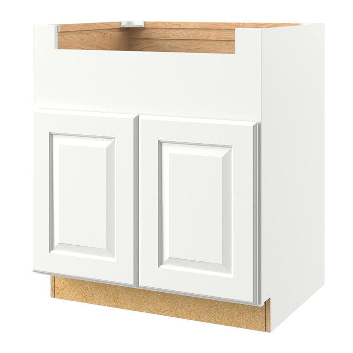 allen + roth Tilson 36-in W x 34.5-in H x 24-in D Linen Apron Front Sink Base Fully Assembled Cabinet (Raised Panel Square Style)