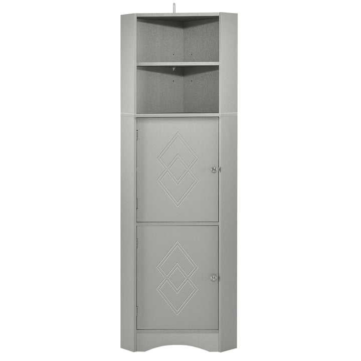 Siavonce 61-in H x 15-in W x 15-in D Grey Wall-mount Utility Storage Cabinet with Adjustable Shelves