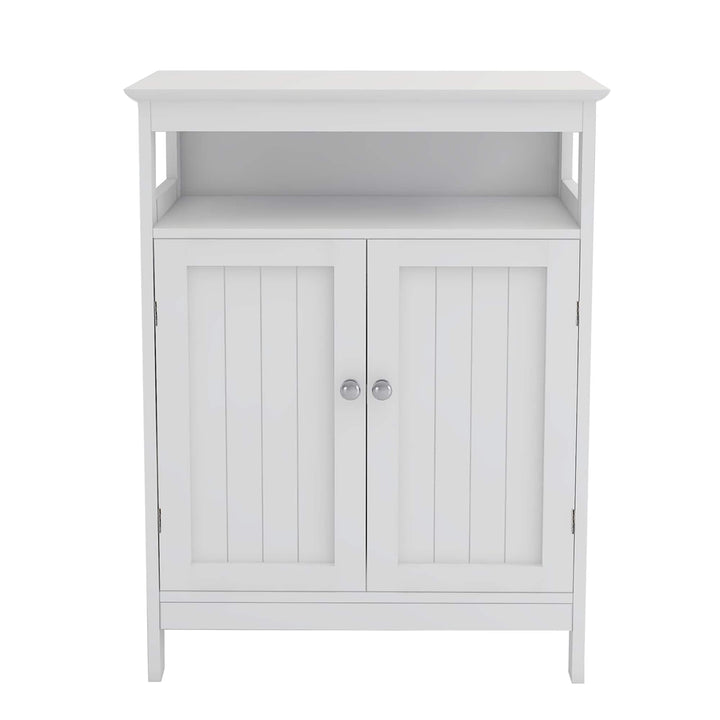 Siavonce 32-in H x 12-in W x 24-in D White MDF Utility Storage Cabinet with Adjustable Shelves