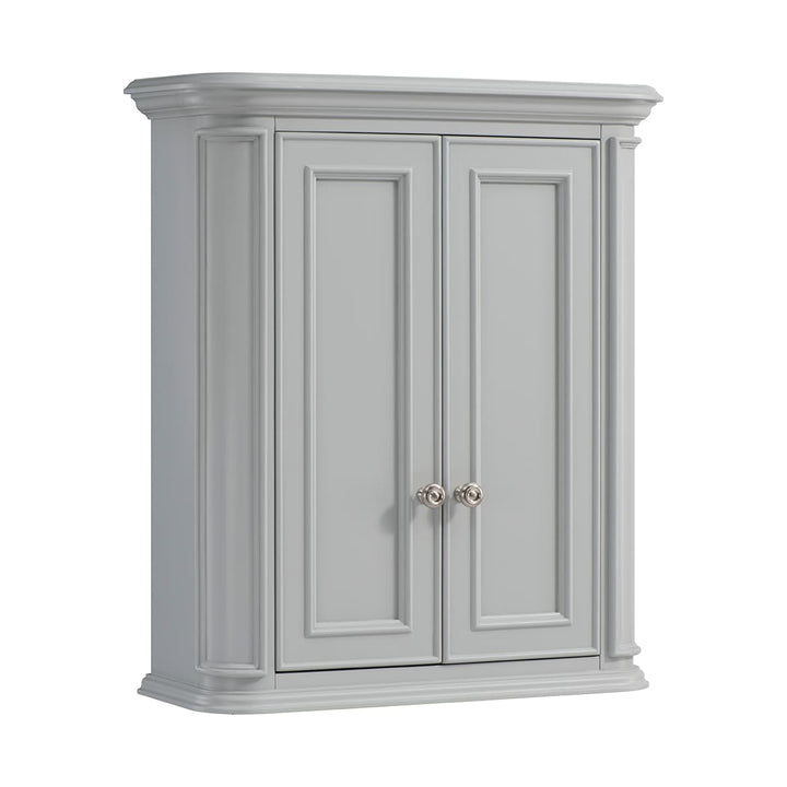 allen + roth 26-in x 30-in x 10-in Light Gray Bathroom Wall Cabinet