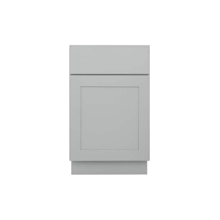 RELIABILT Overlake 24-in W x 34.5-in H x 24-in D Gray 1-Drawer Base Ready To Assemble Plywood Cabinet (Recessed Panel Shaker Door Style)