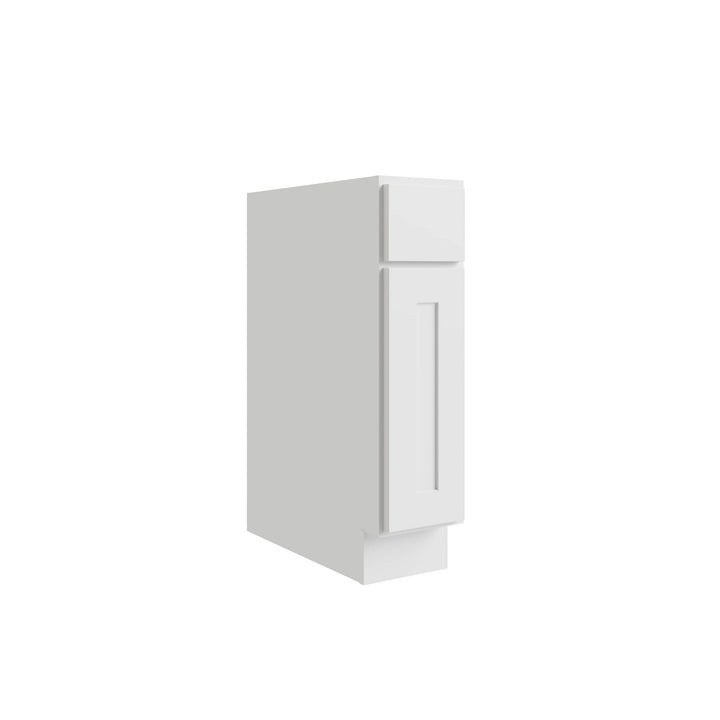 RELIABILT Parkstone 9-in W x 34.5-in H x 24-in D White 1-Drawer Base Fully Assembled Plywood Cabinet (Flat Panel Shaker Style)
