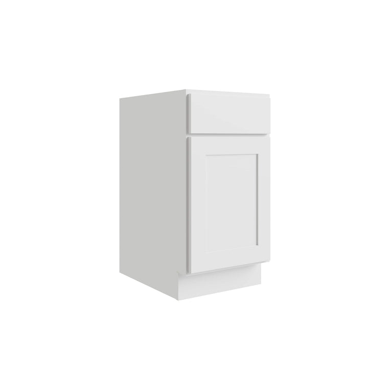 RELIABILT Parkstone 21-in W x 34.5-in H x 24-in D White 1-Drawer Base Fully Assembled Plywood Cabinet (Flat Panel Shaker Style)