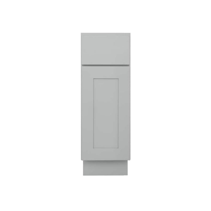 RELIABILT Overlake 12-in W x 34.5-in H x 24-in D Gray 1-Drawer Base Ready To Assemble Plywood Cabinet (Recessed Panel Shaker Door Style)